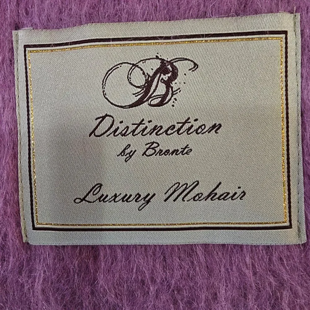 Distinction by Bronte Moon Purple Luxury Mohair Throw 54x72 in
